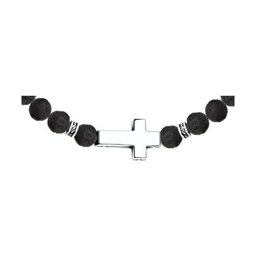 Браслет из серебра с вулканической лавой (Арт.83050031)