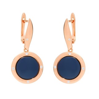 Серьги с керамикой и фианитами «Velvet Light» Fresh Jewelry (арт.TM-E01066-Вl-G-X-X-W)