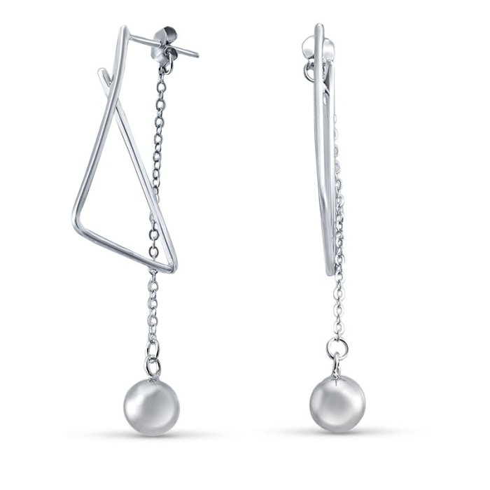 Серьги Серебряные крылья (Арт.02fye9055-113_)