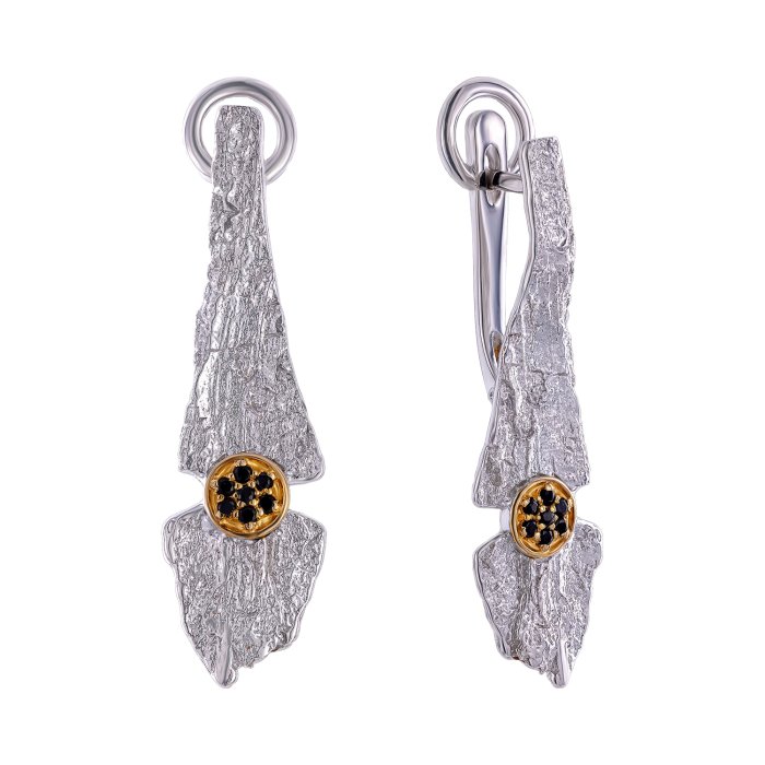 Серебряные серьги BEAVERS со шпинелью 2125sh