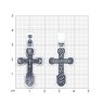 Крест из чернёного серебра с фианитами (Арт.95120095)