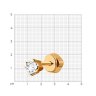 Серьги одиночные из золота с фианитом (Арт.170003)