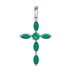 Подвеска из серебра с агатами (Арт.92030691)
