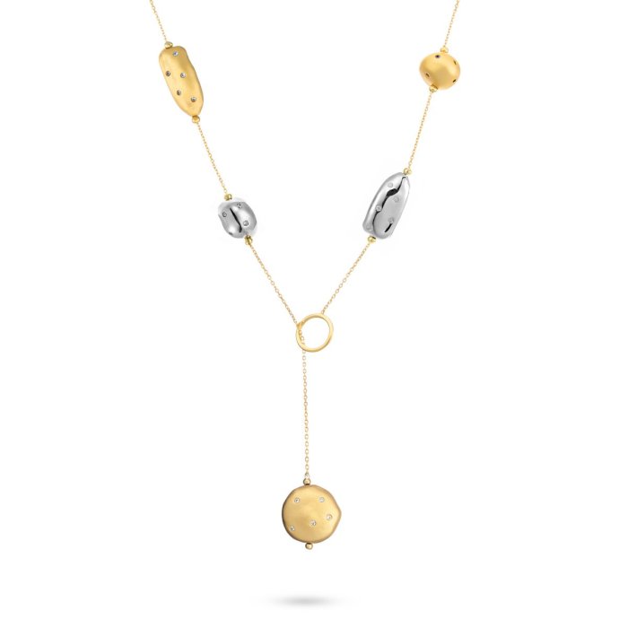 Ожерелье из серебра с куб. цирконием (Арт.rb-n314-1-x-wy-x-x-w)