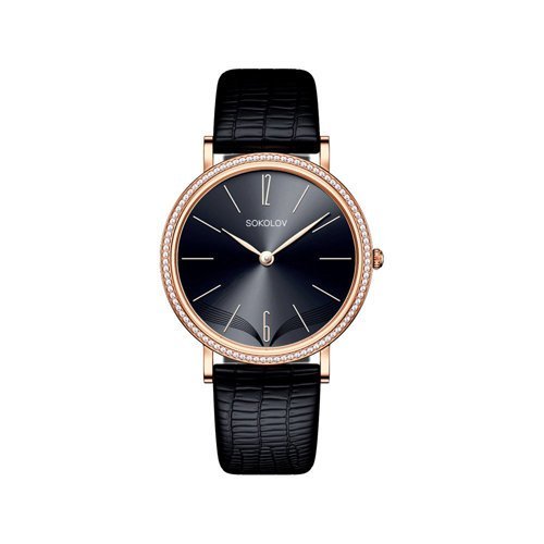 Женские золотые часы с фианитами «Ночная Элегия» SOKOLOV (арт.210.01.00.001.08.01.2)