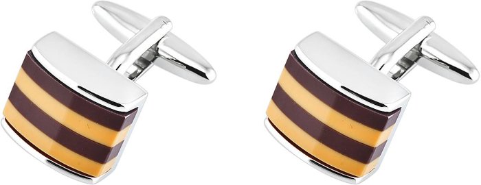 Запонки из ювелирного сплава с смолой (Арт.10-c-1033-20-e)