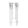 Серьги из серебра с фианитами и эмалью (Арт.94027148)