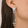 Серьги из серебра с фианитами и эмалью (Арт.94027148)