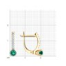 Серьги из золота с бриллиантами и изумрудами (Арт.3020540)