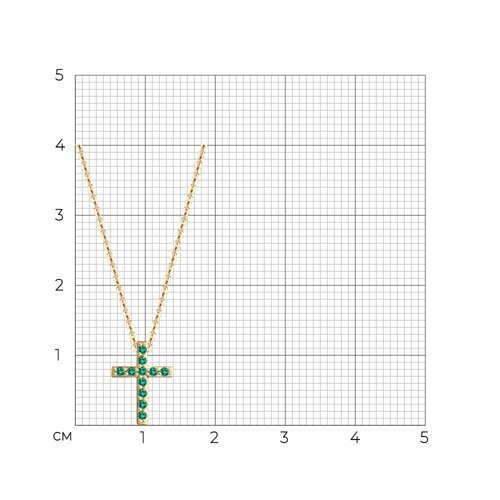 Колье из золота с изумрудами (Арт.3070007)
