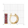 Серьги из золота с бриллиантами и рубинами (Арт.4020385)
