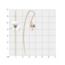 Серьги из золочёного серебра с эмалью (Арт.93022221)