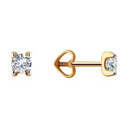 Серьги из золота с фианитами (Арт.51-122-00701-2)