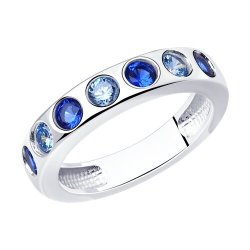 Кольцо из серебра с фианитами (Арт.94-110-01581-2)
