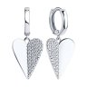 Серьги из серебра с фианитами (Арт.94026446)