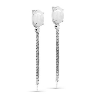 Серьги золото с бриллиантами и лунным камнем Bloom Kabarovsky «Лунный Шлейф» (арт.12-11704-9000)