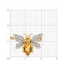Брошь золотая пробы 585 с цитрином (Арт.51-340-00466-1)