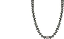 Ожерелье из серебра с жемчугом (Арт.91l-sk-31)