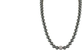 Ожерелье серебро с жемчугом и куб. цирконием Pearl Kiss 31S Rivoli (арт.91L-SK-31)