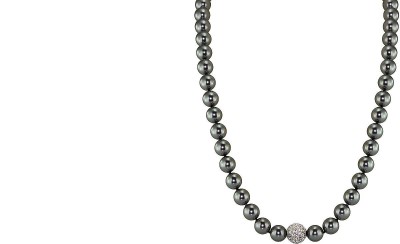 Ожерелье серебро с жемчугом и куб. цирконием Pearl Kiss 31S Rivoli (арт.91L-SK-31)