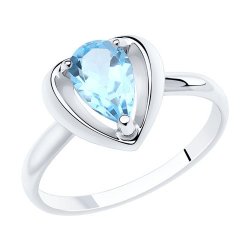 Кольцо из серебра с топазом (Арт.94-310-00761-1)