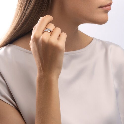 Кольцо из золота с фианитами (Арт.016832)