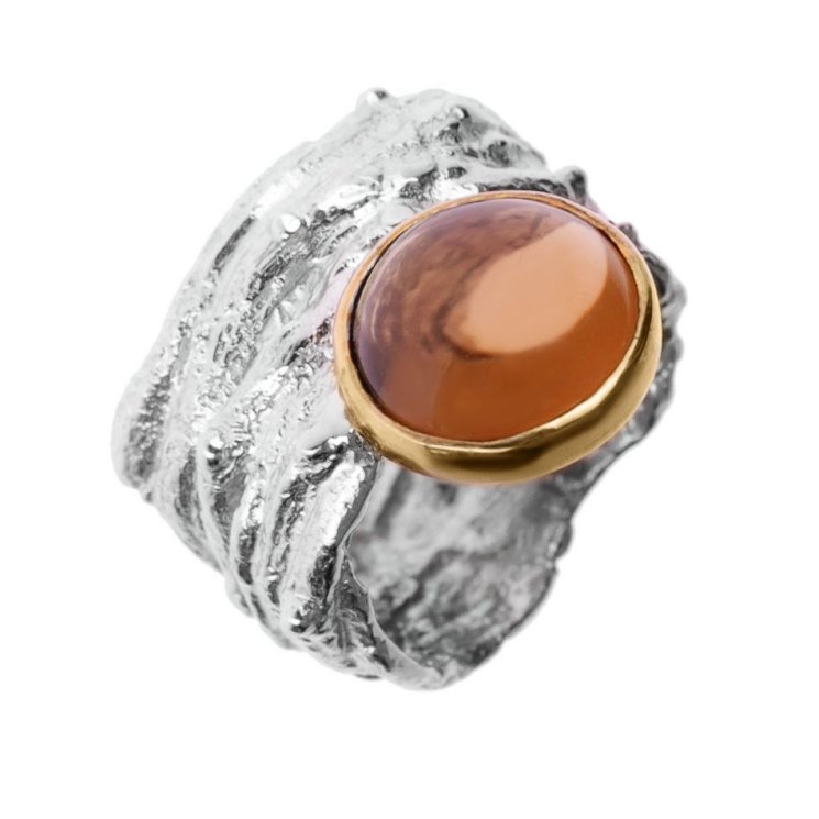 Серебряное кольцо BEAVERS с цитрином 1437ct