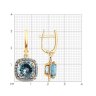 Серьги золотые пробы 585 с топазом (Арт.51-321-02449-1)