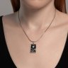 Подвеска из серебра с фианитами и эмалью (Арт.94033218)