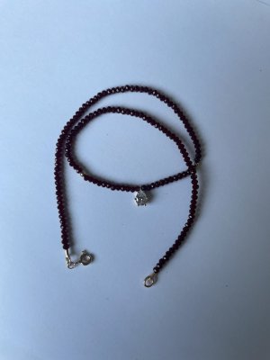 Ожерелье золотое с фианитом и хрусталем «Рубиновый блеск» Estet (арт.01Л212093-1)