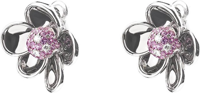 Серьги из белого золота с бриллиантом и сапфиром (Арт.er_5249_b04_2047)