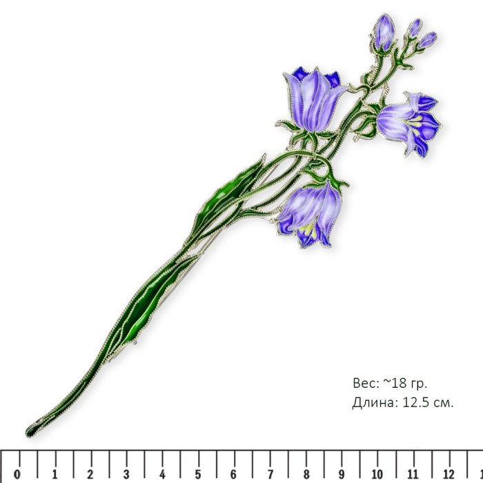 Брошь из серебра Т.Полякова "Колокольчик" (Арт.41467)