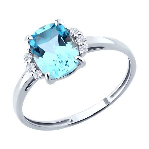 Кольцо золотое пробы 585 с топазом (Арт.718101-3)