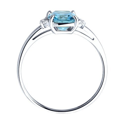 Кольцо золотое пробы 585 с топазом (Арт.718101-3)