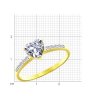 Кольцо из желтого золота с фианитами (Арт.016957-2)