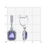 Серьги из белого золота с бриллиантами и танзанитами (Арт.6024208)