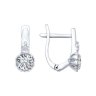 Серьги из серебра с фианитами (Арт.94021840)