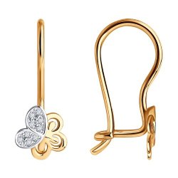 Серьги из золота с фианитами (Арт.026314)
