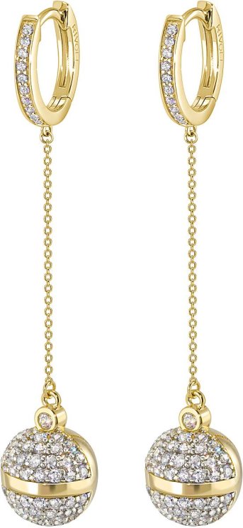 Серьги из серебра с цирконием (Арт.fss-3-g)