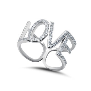Кольцо серебряное с кубическим цирконием «Крылья любви» Myjewels (арт.0120)
