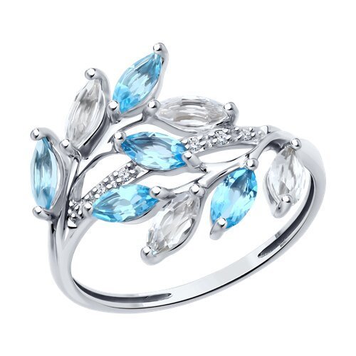 Кольцо золотое пробы 585 с топазом (Арт.71-00281-3)