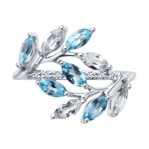 Кольцо золотое пробы 585 с топазом (Арт.71-00281-3)