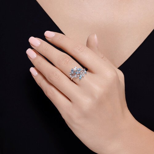 Кольцо золотое пробы 585 с топазом (Арт.71-00281-3)