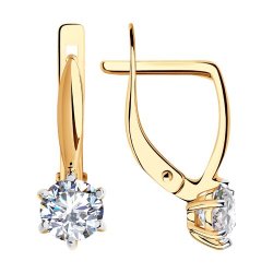 Серьги из золота с фианитами (Арт.029827)