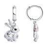 Серебряные серьги с эмалью в виде зайчиков «Весёлые друзья» (арт. 94025923) Серебряные серьги с эмалью в виде зайчиков «Весёлые друзья» (арт. 94025923)