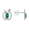 Серьги из серебра с фианитами (Арт.94026047)