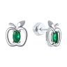 Серьги из серебра с фианитами (Арт.94026047)