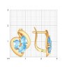 Серьги золотые пробы 585 с топазом (Арт.724775)