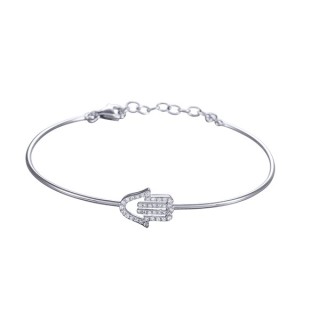 Браслет из белого золота с бриллиантами «Рука Амулы» MyJewels (арт.2398)