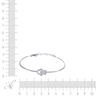 Браслет из белого золота с бриллиантами «Рука Амулы» MyJewels (арт.2398)